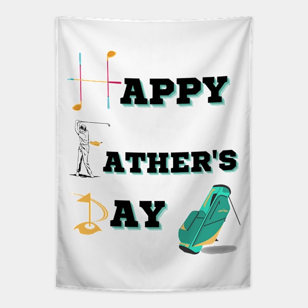 Golf Father's Day Tapestry by Creatyle