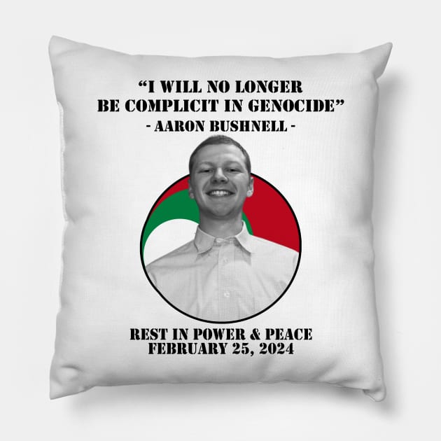 Aaron Bushnell Pillow by VILLAPODCAST