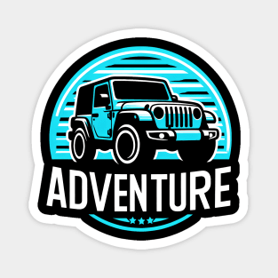 Jeep Wrangler Adventure Baby Blue Magnet