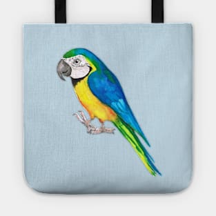 Blue and yellow macaw Tote