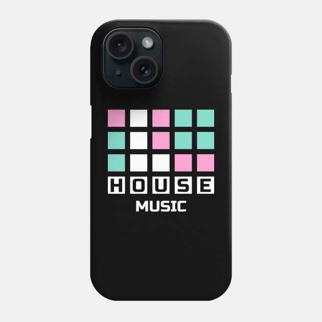 HOUSE MUSIC  - Grid Phone Case by DISCOTHREADZ 