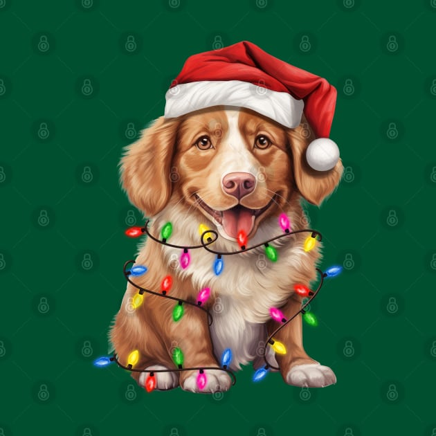 Christmas Dog Nova Scotia Duck Tolling Retriever by Astramaze