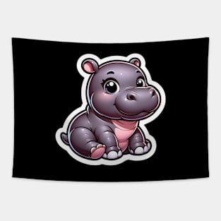 Cute hippo Tapestry