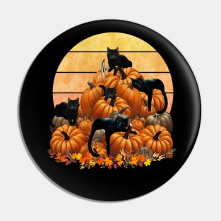 Cats say welcome autumn with pumpkinsin and sunset, color autumn, orange,hello fall autumn lovers Pin