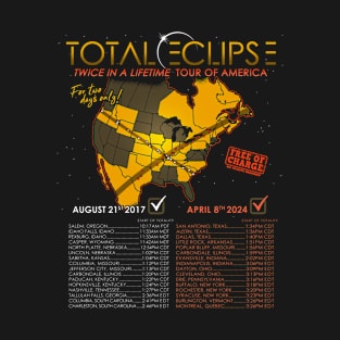 Total Solar Eclipse 2024 Twice In A Lifetime 2017 T-Shirt