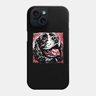 Retro Art English Cocker Spaniel Dog Lover Phone Case