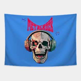 Calavera metalera Tapestry