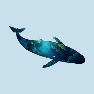 Underwater world in the Whale's shape T-Shirt