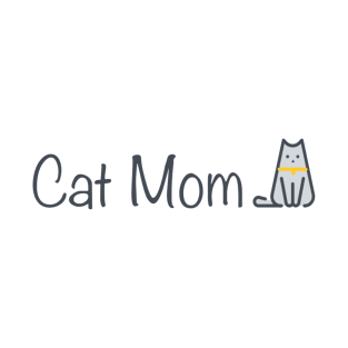 Simple Cat Mom Design T-Shirt