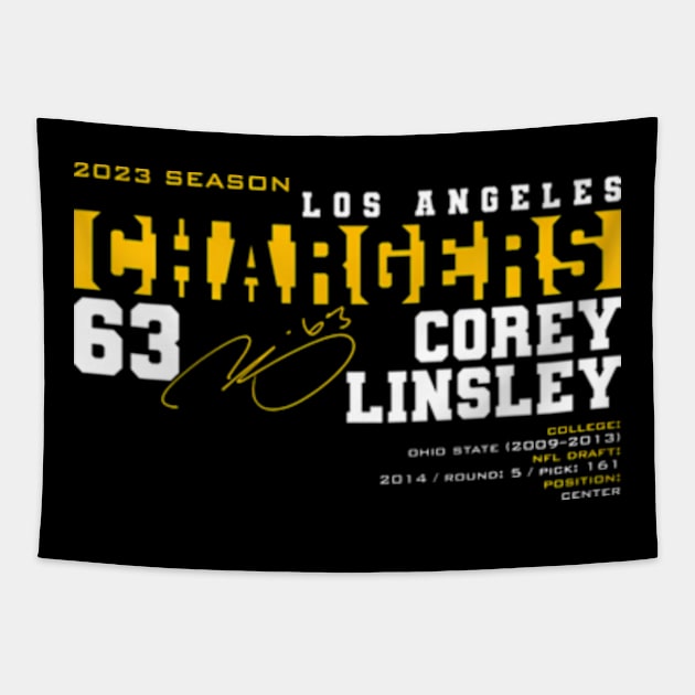 Linsley - Chargers - 2023 Tapestry by Sink-Lux