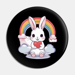 Rainbow Baby Rabbit Pin