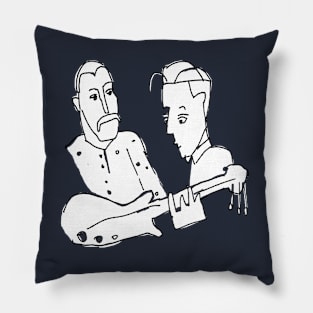 Guitar Rock Band Musicians Drawing Pillow