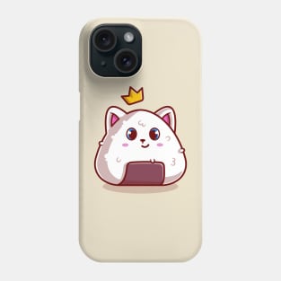 Cute Cat Onigiri With Crown Cartoon Phone Case