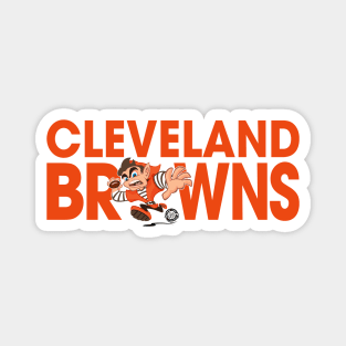 Cleveland Browns Elf Runner Logo Magnet