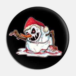 Erie Evil Santa Snowman Pin