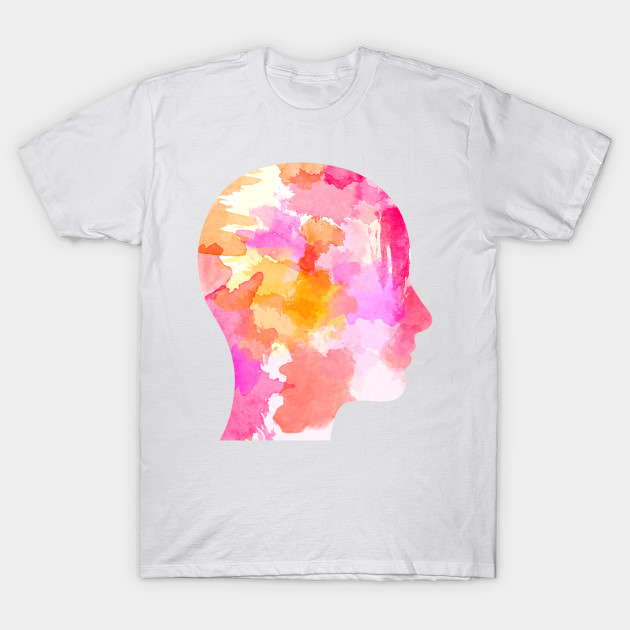 Watercolor Splash Head Deep Pinks Painting T Shirt Teepublic
