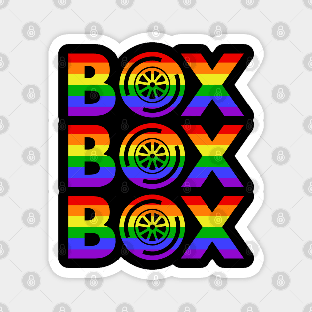 "Box Box Box" F1 Tyre Compound Pride Design Magnet by DavidSpeedDesign