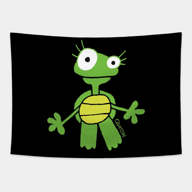 GREEN Baby Turtle Tapestry by Quatsch