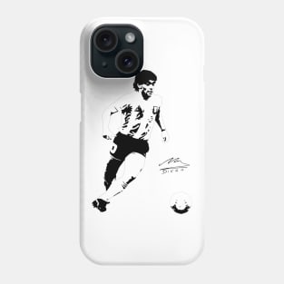 Maradona El Diego Napoli Black White Phone Case