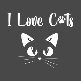 i love cat funny art for cats lovers T-Shirt