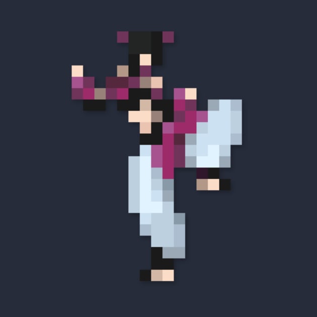 Juri Han low-res pixelart by JinnPixel