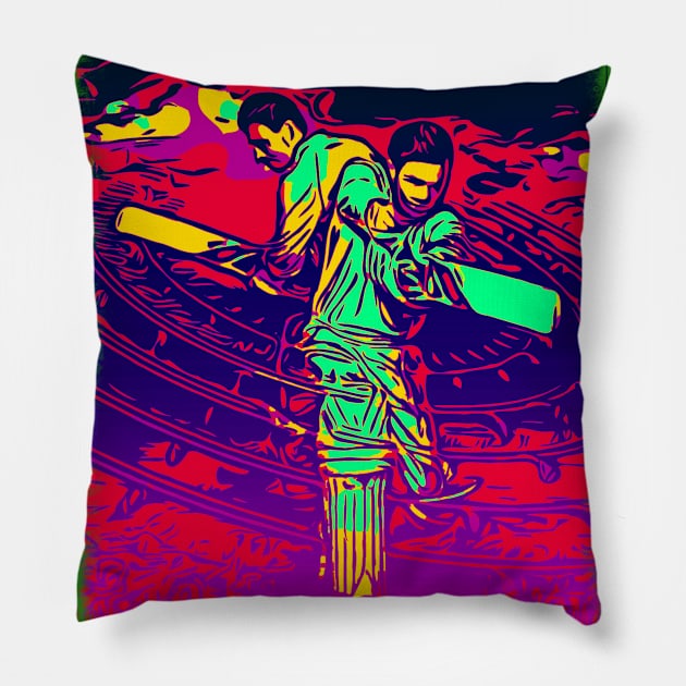 World Cup Cricket Batsman Passion P15 Pillow by FasBytes