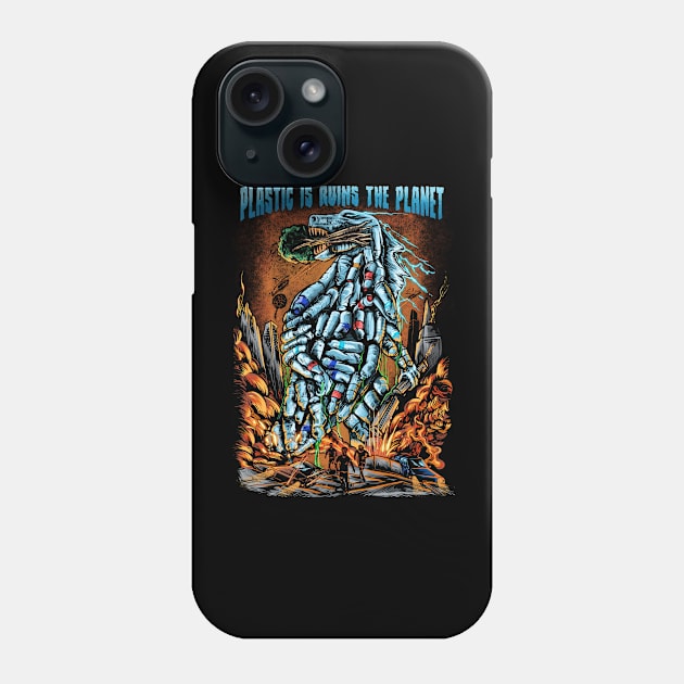 PLASTIC POLLUTION Phone Case by AWANG ART STUDIO