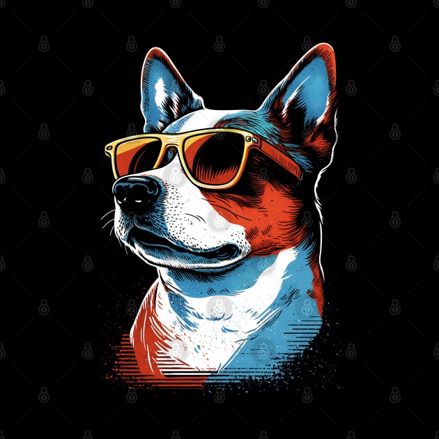 Funny Cool Dog Wearing Sunglasses by Juka