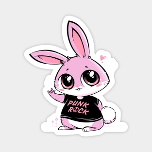 Punk Rock Bunny Magnet