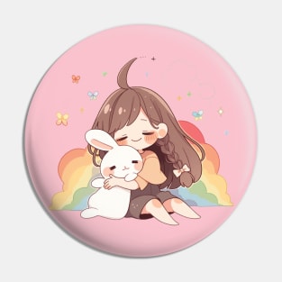 girl rabbit Pin