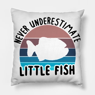 Underestimated little fish piranha boy saying Pillow