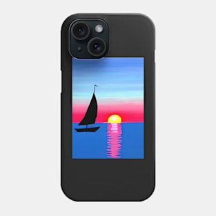 SIMPLE BUT BEAUTIFUL YACHT AT SUNSET Phone Case