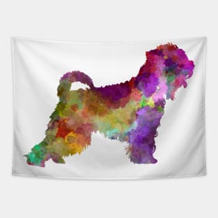 Irish Soft Coated Wheaten Terrier in watercolor Tapestry