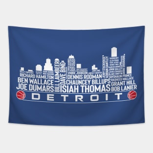 Detroit Basketball Team All Time Legends, Detroit City Skyline Tapestry