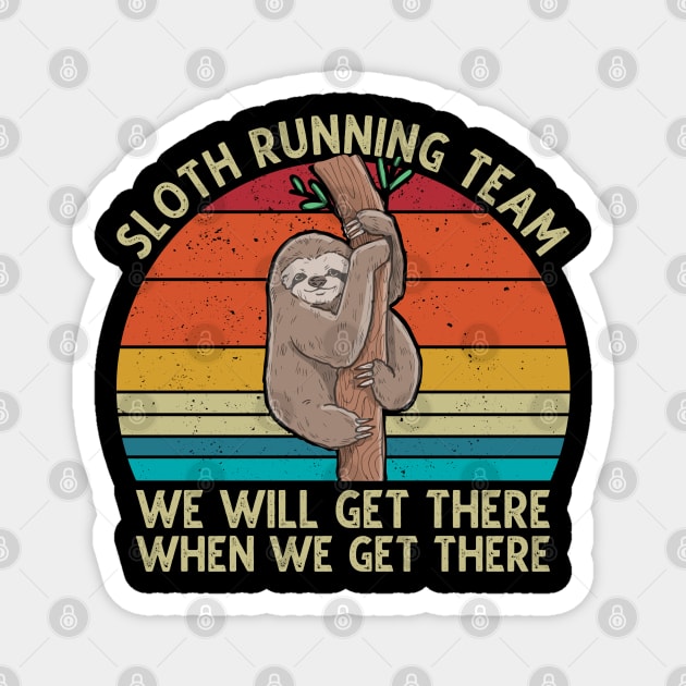 Sloth Running Team Magnet by DragonTees