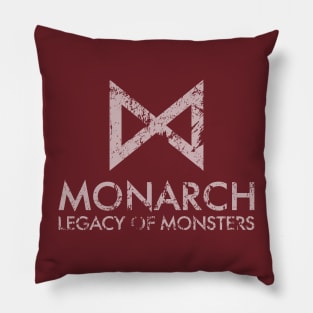 Monarch: Legacy of Monsters titles (white & weathered) Pillow