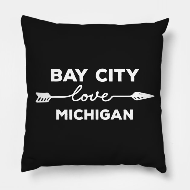 Bay City Michigan Pillow by bougieFire