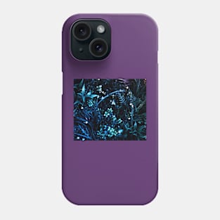 Dark blue flowers Phone Case