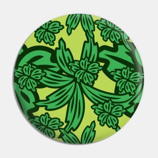 pattern with flowers and leaves Pin