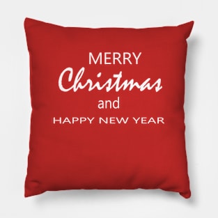 Merry Christmas and Happy New Year Pillow