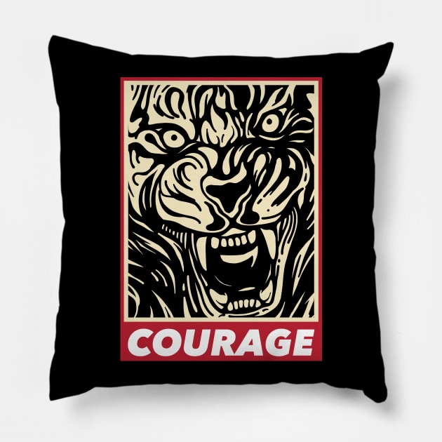 Courage Pillow by CHAKRart