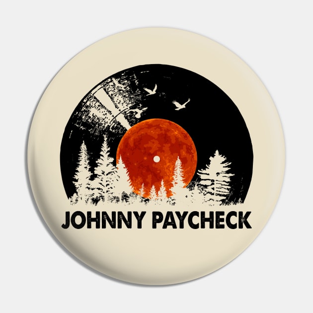 Paycheck Name Record Music Forest Gift Pin by Mountain River Landscape