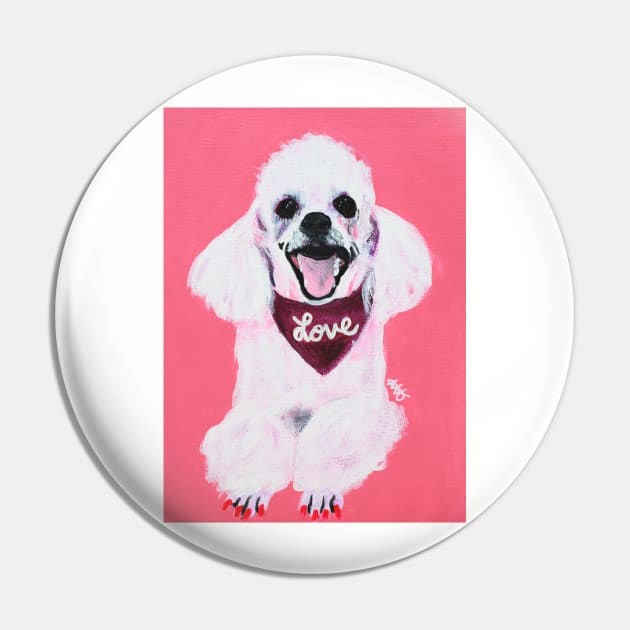 Nilla the Poodle Pin by AmandaAAnthony