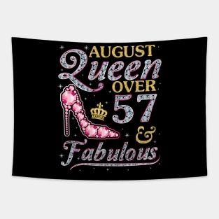 August Queen Over 57 Years Old And Fabulous Born In 1963 Happy Birthday To Me You Nana Mom Daughter Tapestry