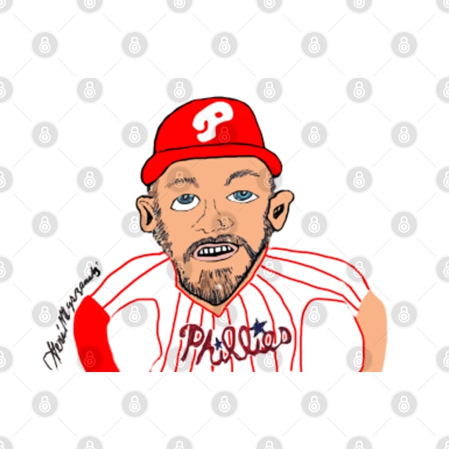 Bryce Harper Philadelphia Phillies Home Jersey by TheArtQueenOfMichigan 