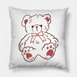 cute teddy bear outline Pillow