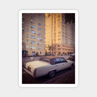 Upper West Side Manhattan NYC Vintage Car Cadillac Magnet