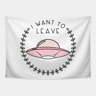 I Want to Leave (in Pink) Tapestry