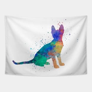 Savannah cat in water color Tapestry