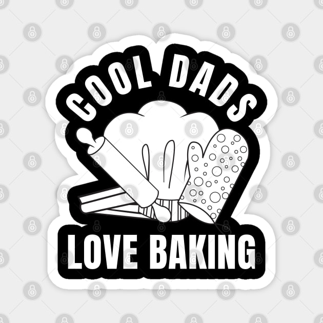 Cool Dads Love Baking Christmas Cookie Baking Crew Head Magnet by Nutrignz